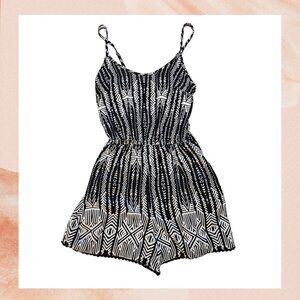 Black & White Spaghetti Strap Romper